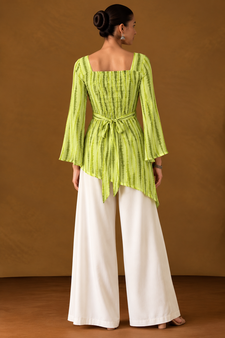 LYRA | Lime Stripe Short Kurti