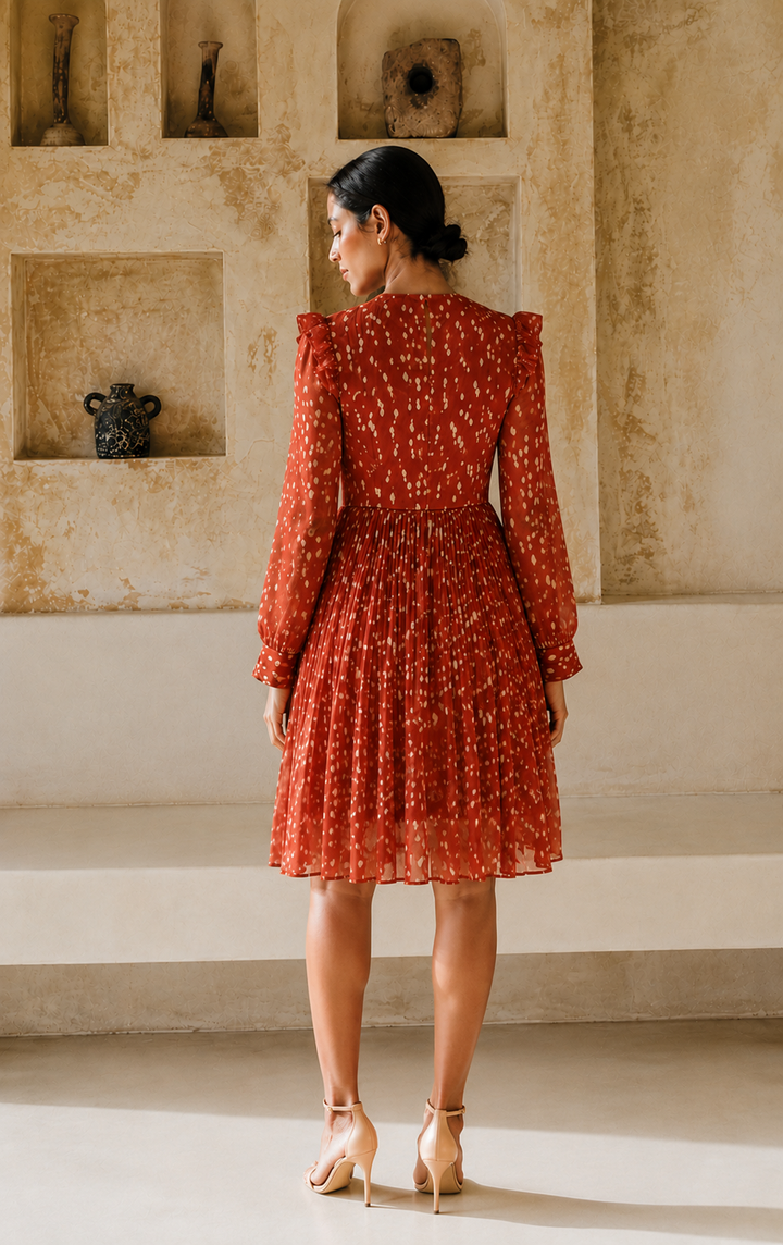 Rust Drift Mini Dress