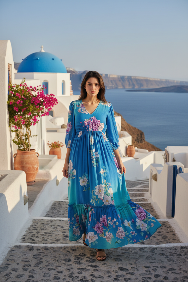 Seaside Serenity Maxi Dress