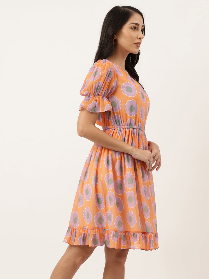 Grandis Orange Women's Mini  Dress