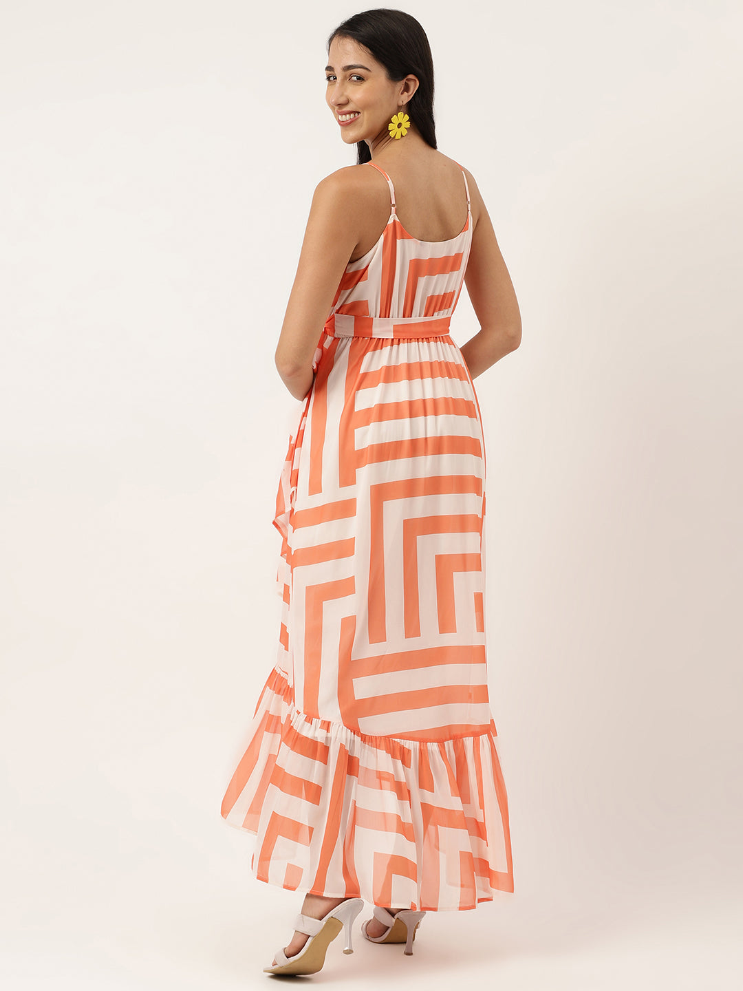 Pastel Orange Maxi Dress