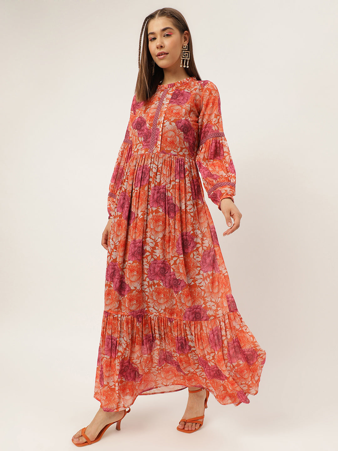 Sunset Blossom Maxi Dress