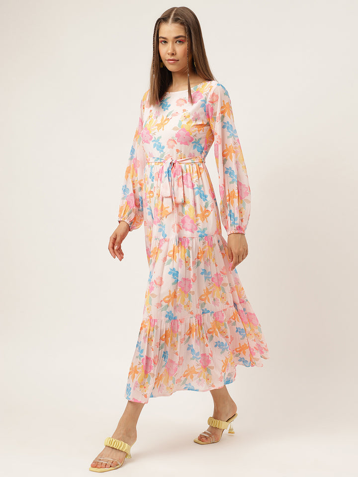 Pastel Bloom Maxi Dress
