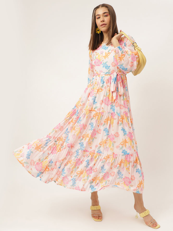 Pastel Bloom Maxi Dress
