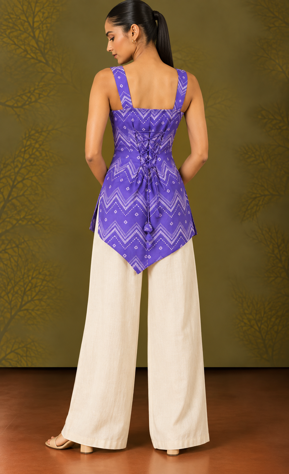 VERA | Purple Chevron Short Kurti