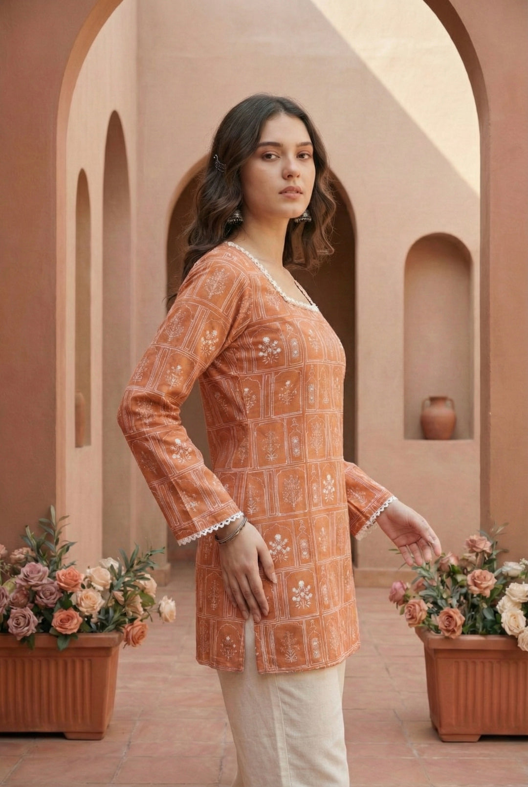 ROOH | Floral Short Kurti