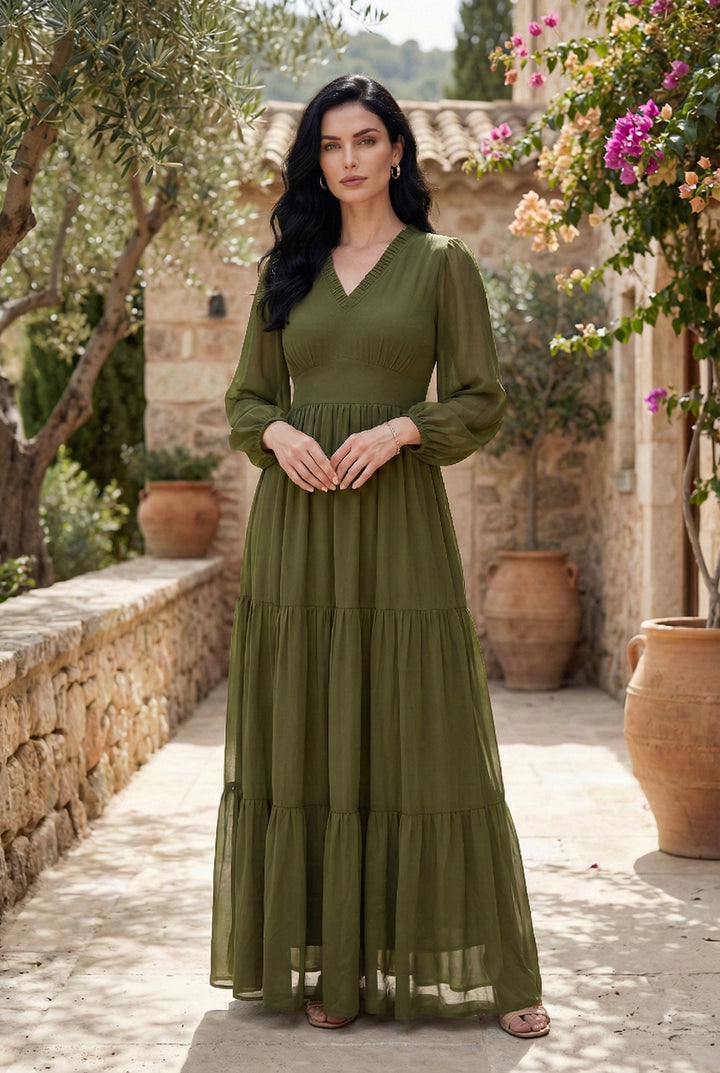 Olive Grace Maxi Dress