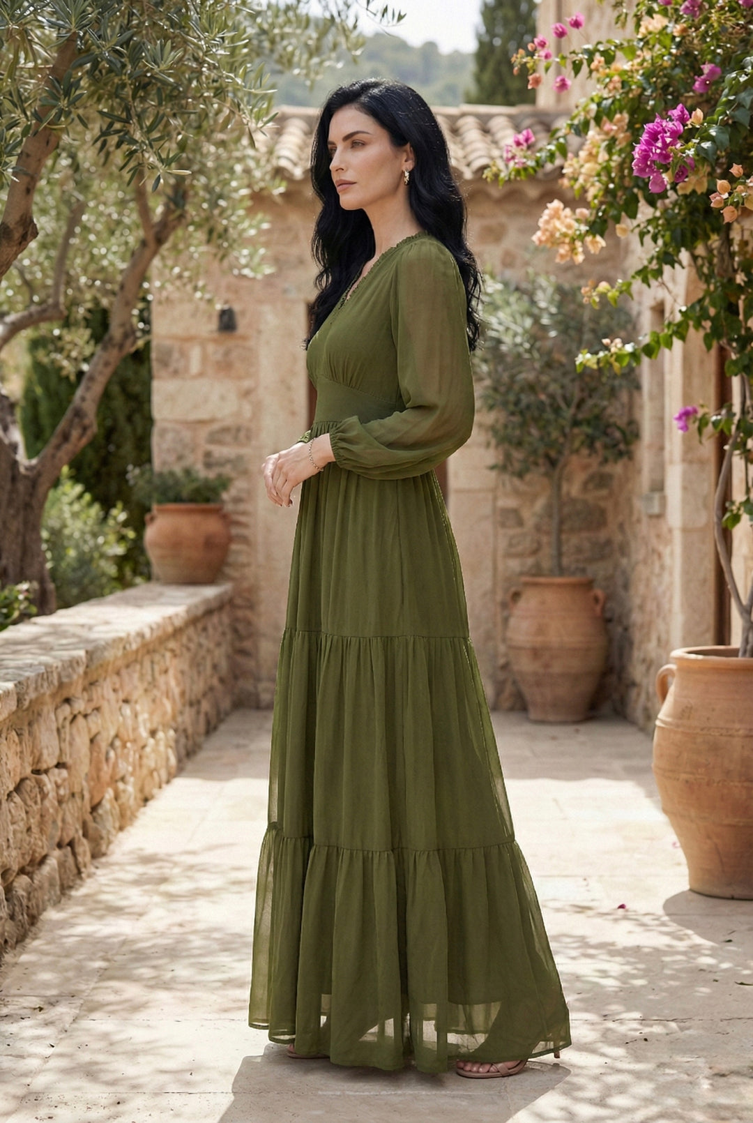 Olive Grace Maxi Dress