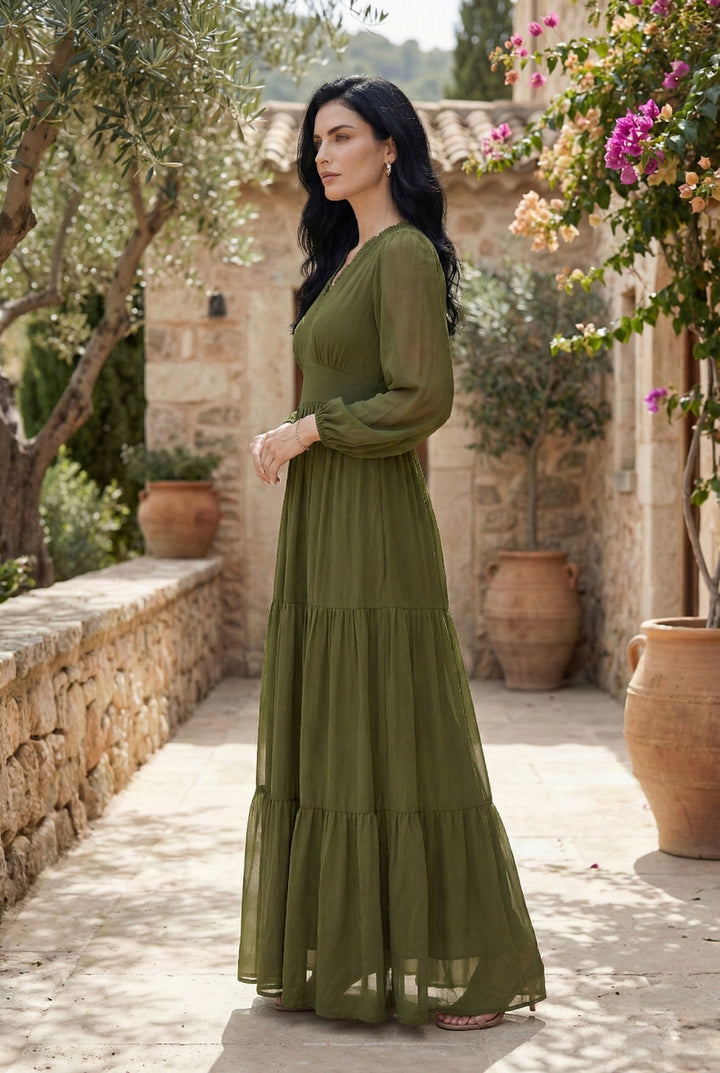 Olive Grace Maxi Dress