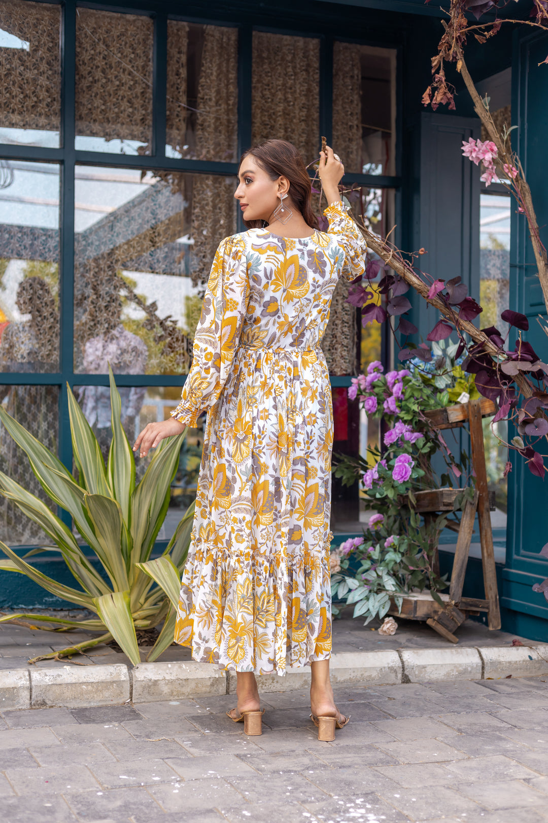 Wildflower Dress Floral Long Boho Maxi Dress H&M Conscious Boho