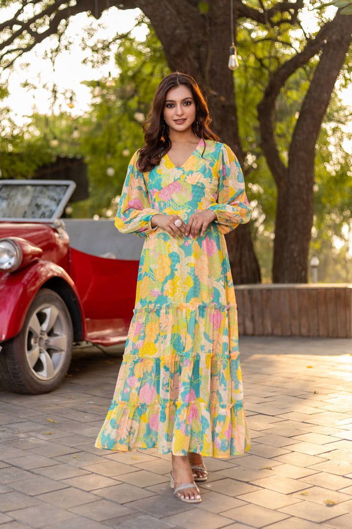 Daisy Drift Maxi Dress
