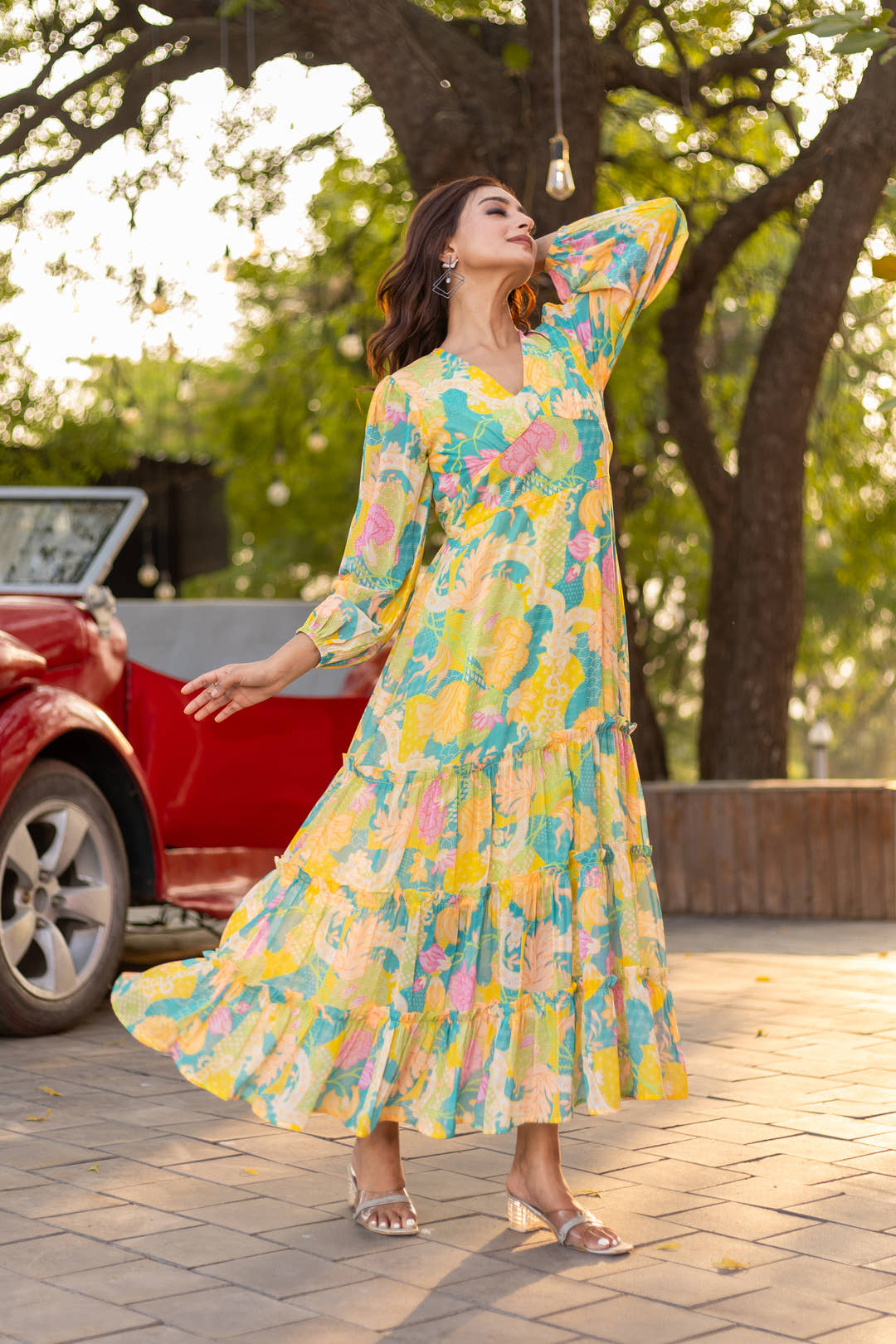 Daisy Drift Maxi Dress