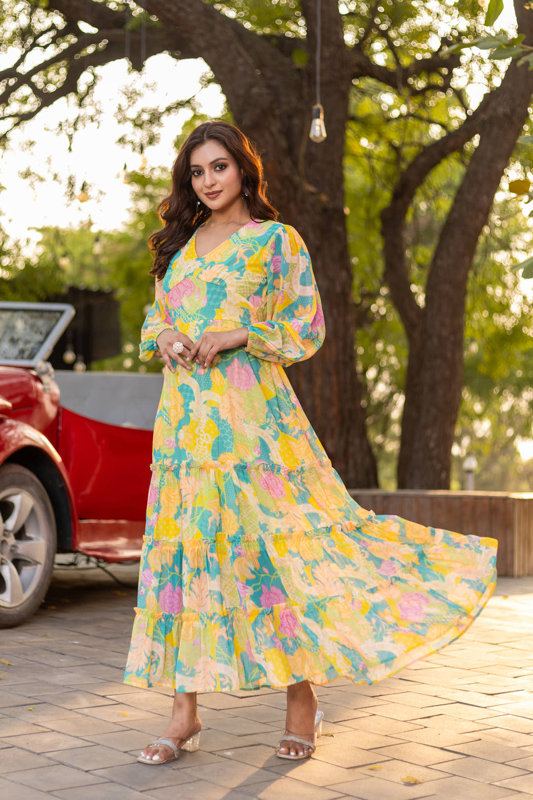 Daisy Drift Maxi Dress