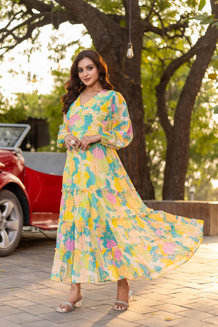 Daisy Drift Maxi Dress