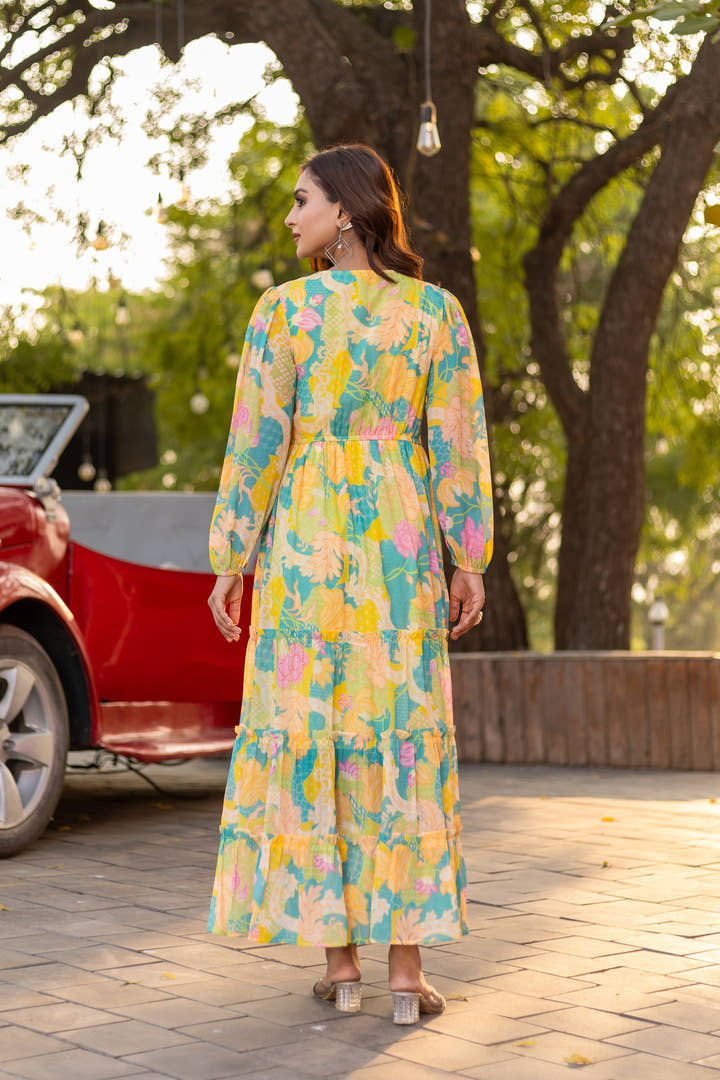 Daisy Drift Maxi Dress