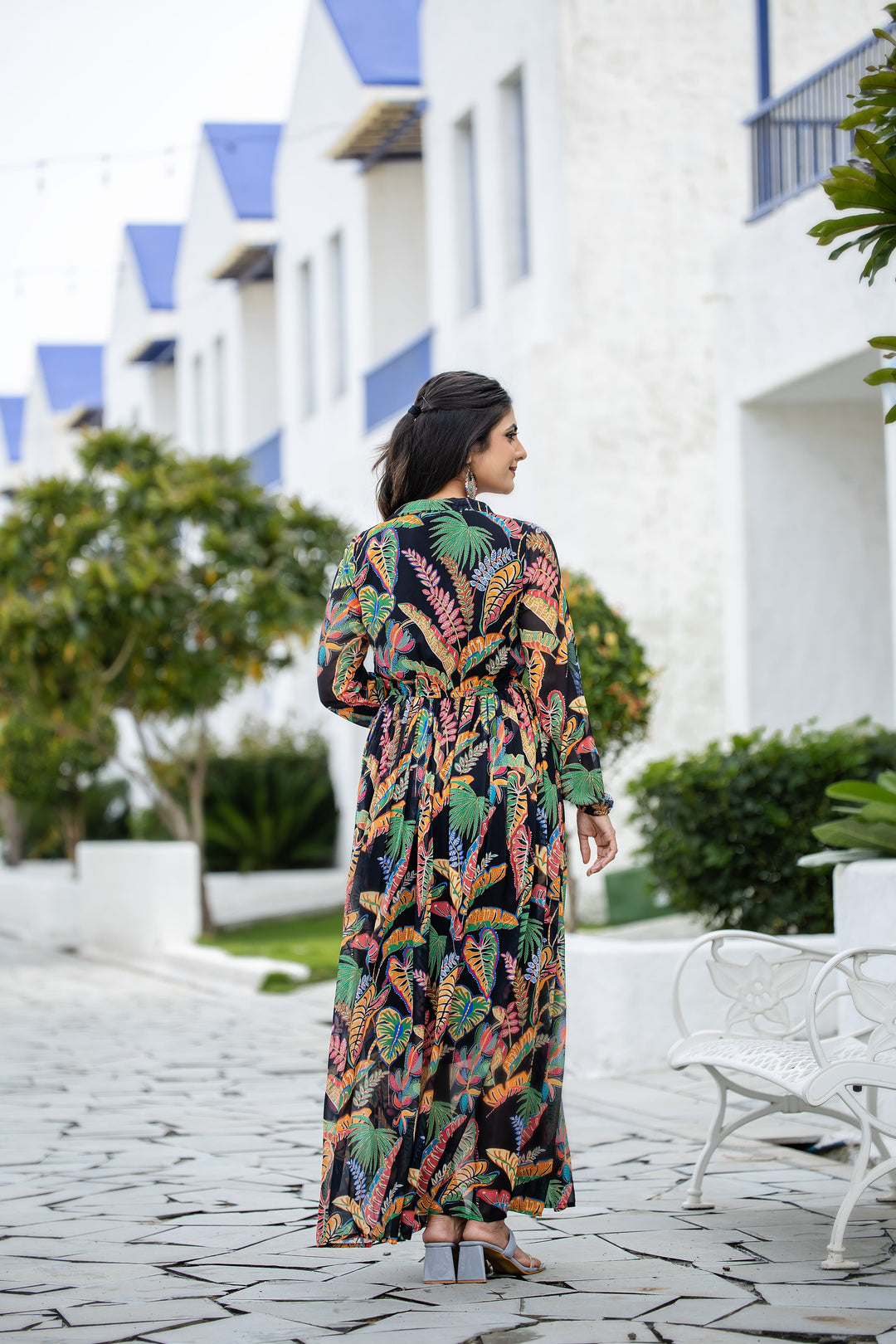 Midnight Jungle Maxi Dress