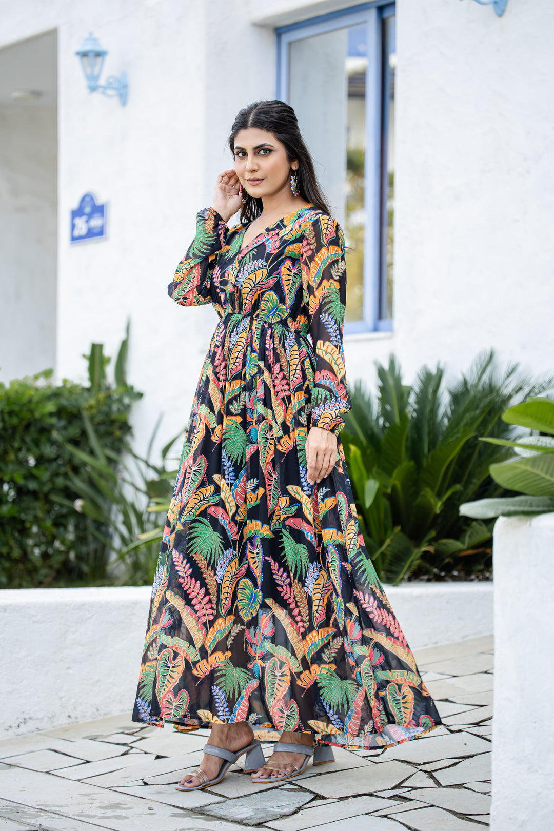 Midnight Jungle Maxi Dress