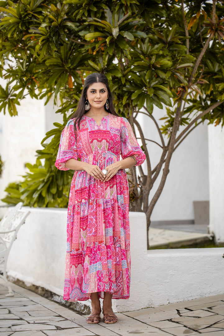 Pink Mirage Maxi Dress