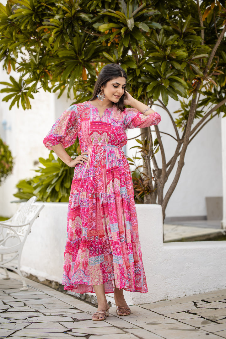 Pink Mirage Maxi Dress