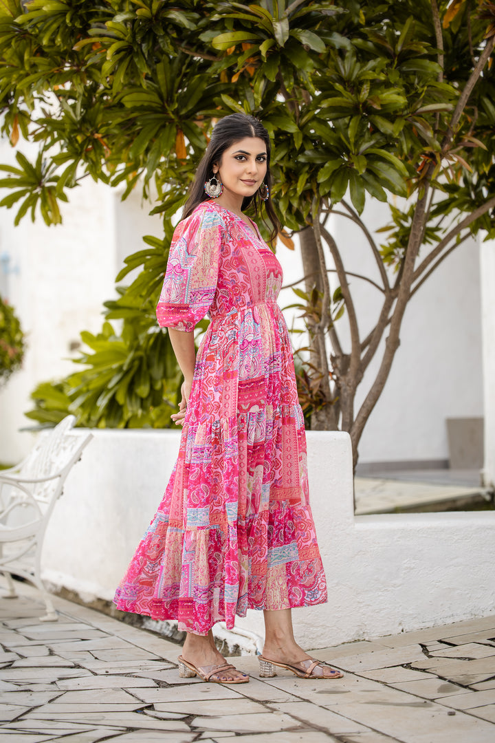 Pink Mirage Maxi Dress