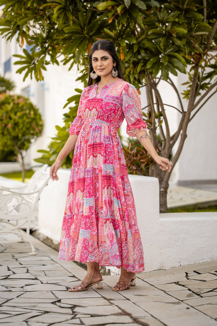 Pink Mirage Maxi Dress