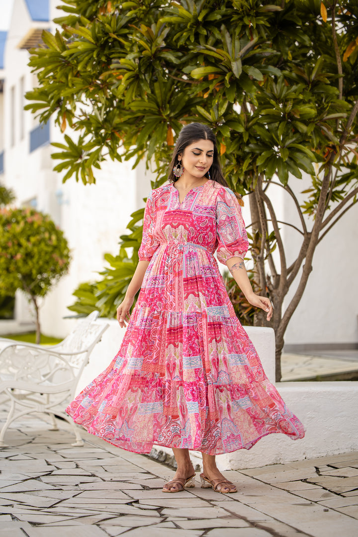 Pink Mirage Maxi Dress