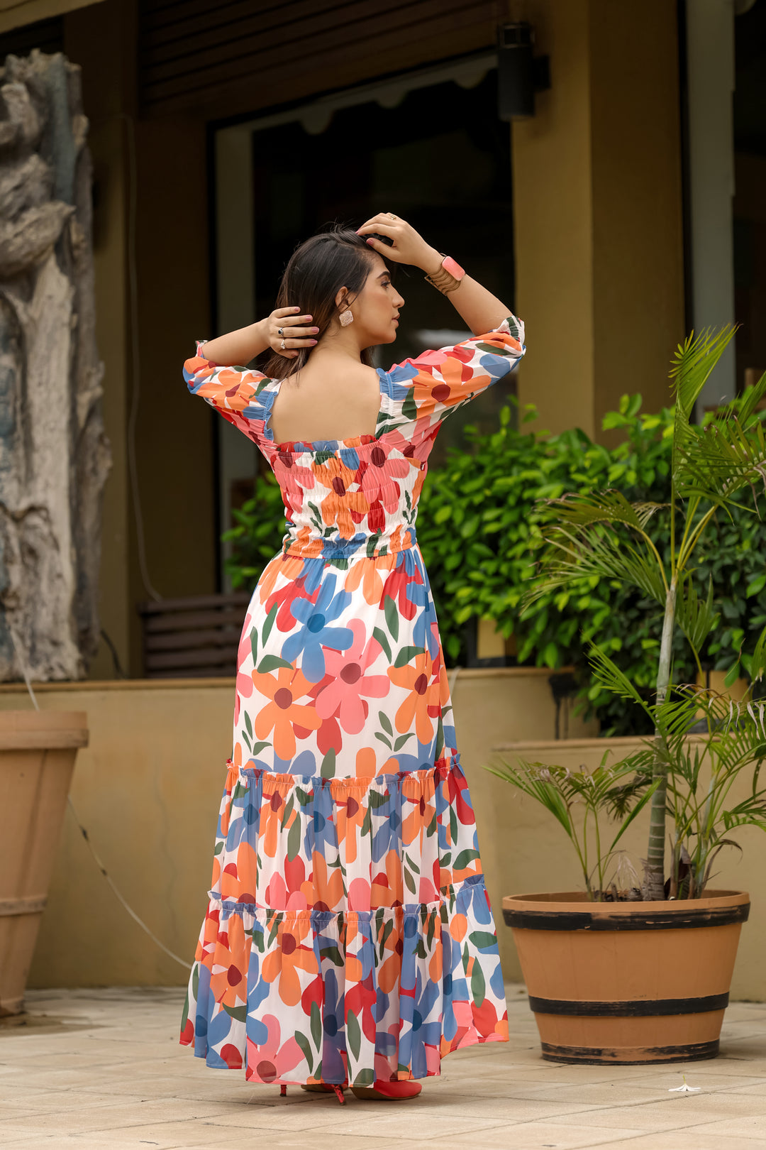 Flamingo Pastel Maxi Dress