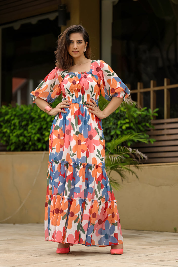 Flamingo Pastel Maxi Dress