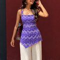 VERA | Purple Chevron Short Kurti