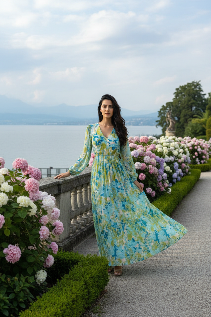 Willow Wave Maxi Dress