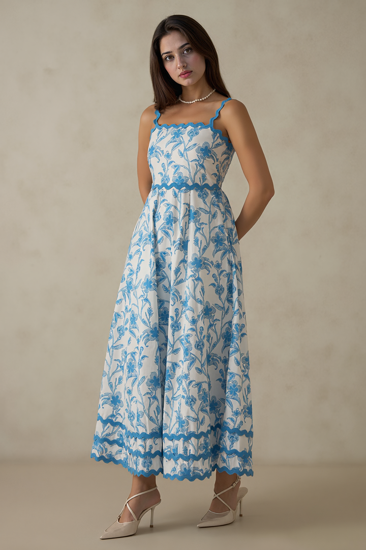 Bluebell Bloom Floral Maxi Dress