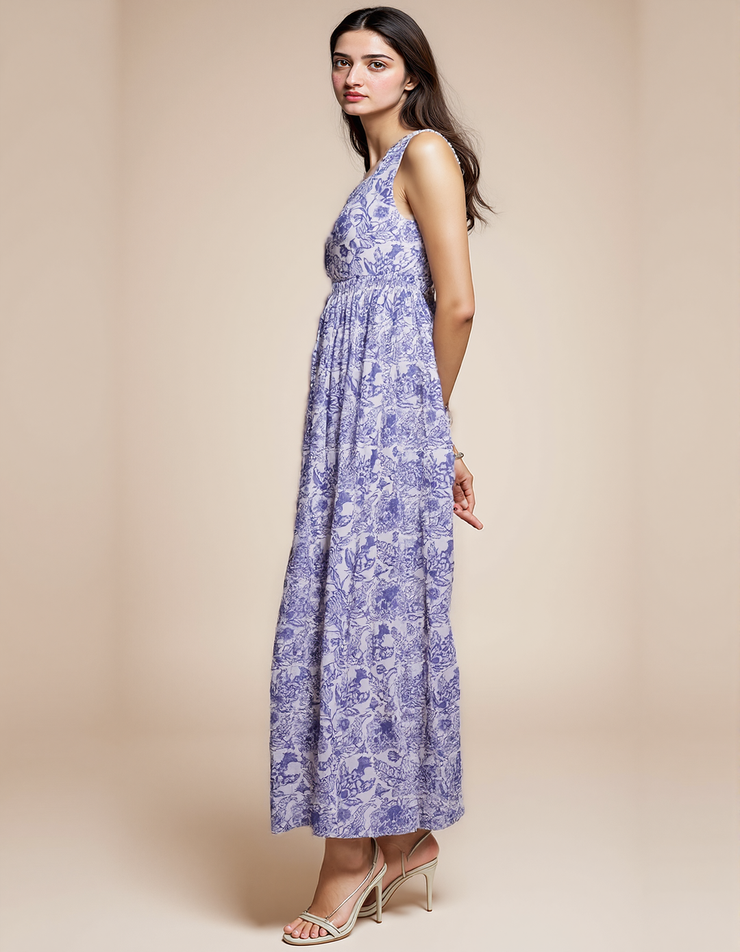 Sky Bloom Maxi Dress