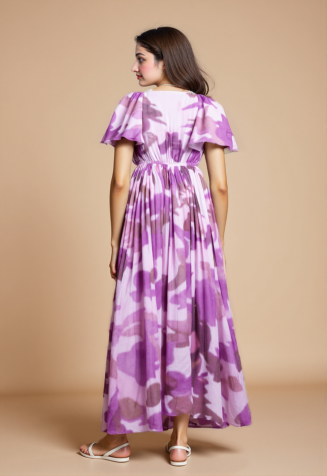 Purple Ripple Maxi Dress