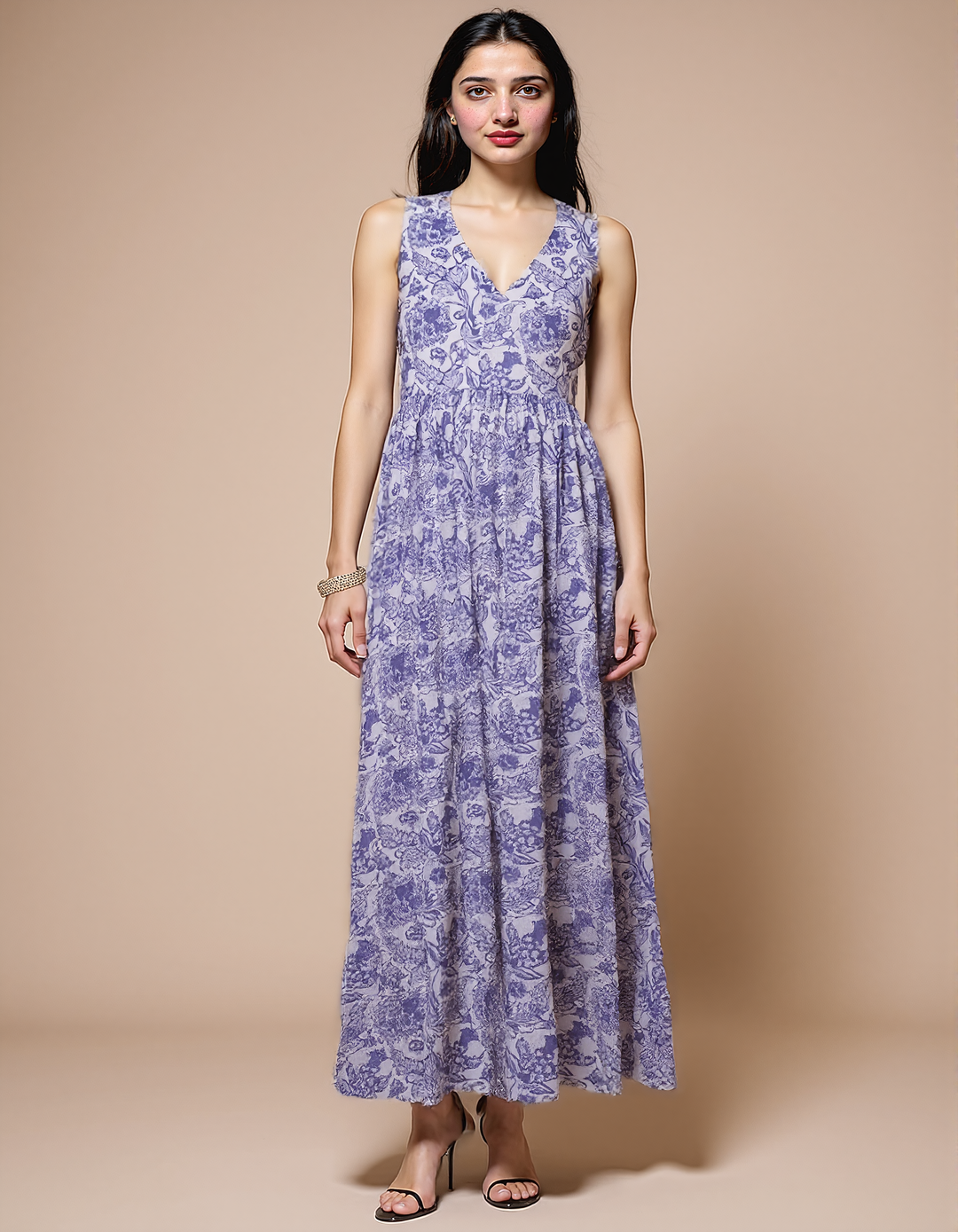 Sky Bloom Maxi Dress