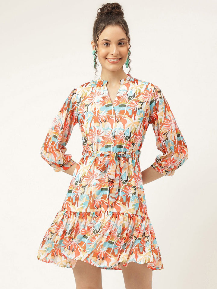 Almond Frost Multicolour Women's Dress - Masakali.Co®