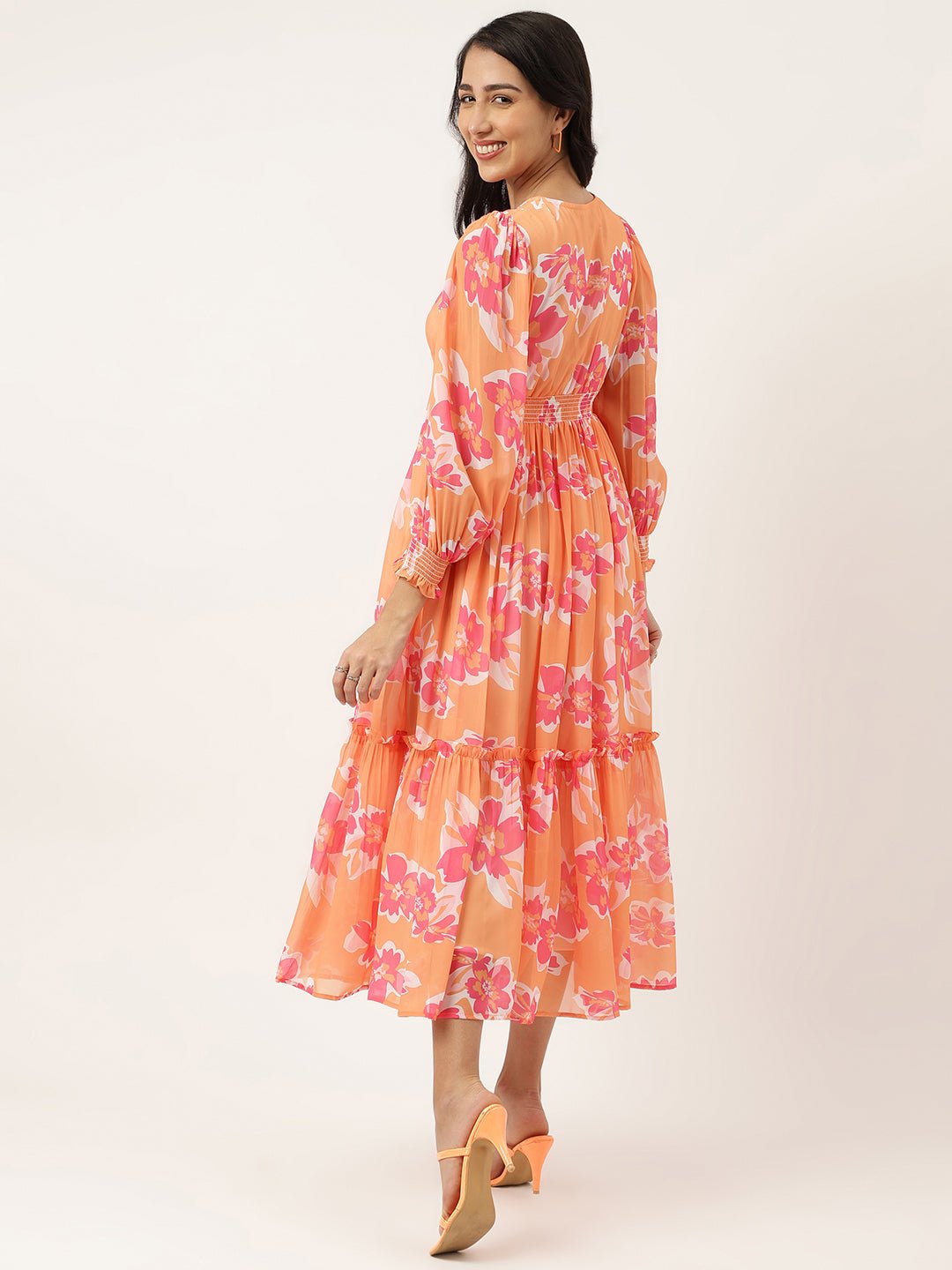 Atomic Tangerine Maxi Dress - Masakali.Co®