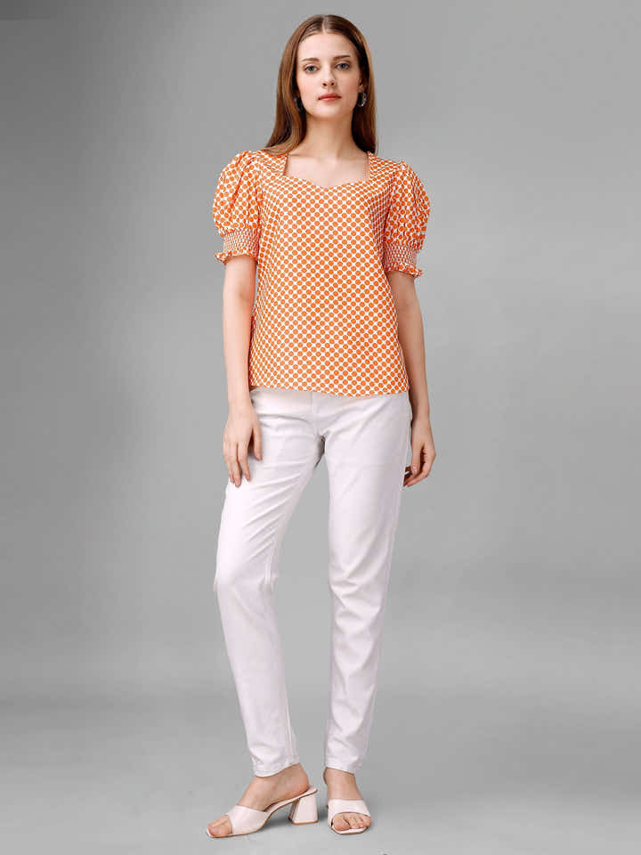Atomic Tangerine Womens Top - Masakali.Co®