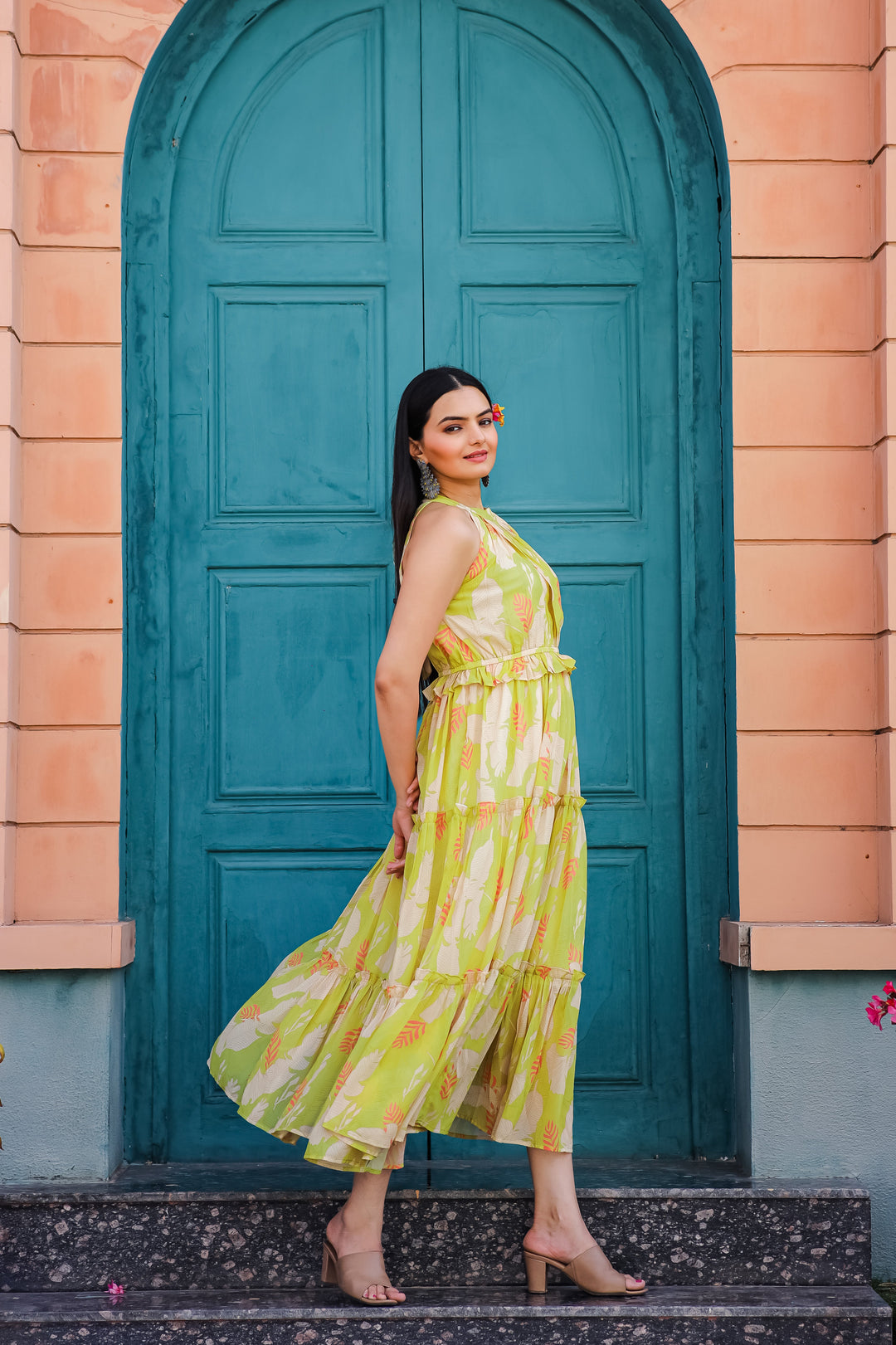 Avacado Green Maxi Dress - Masakali.Co®