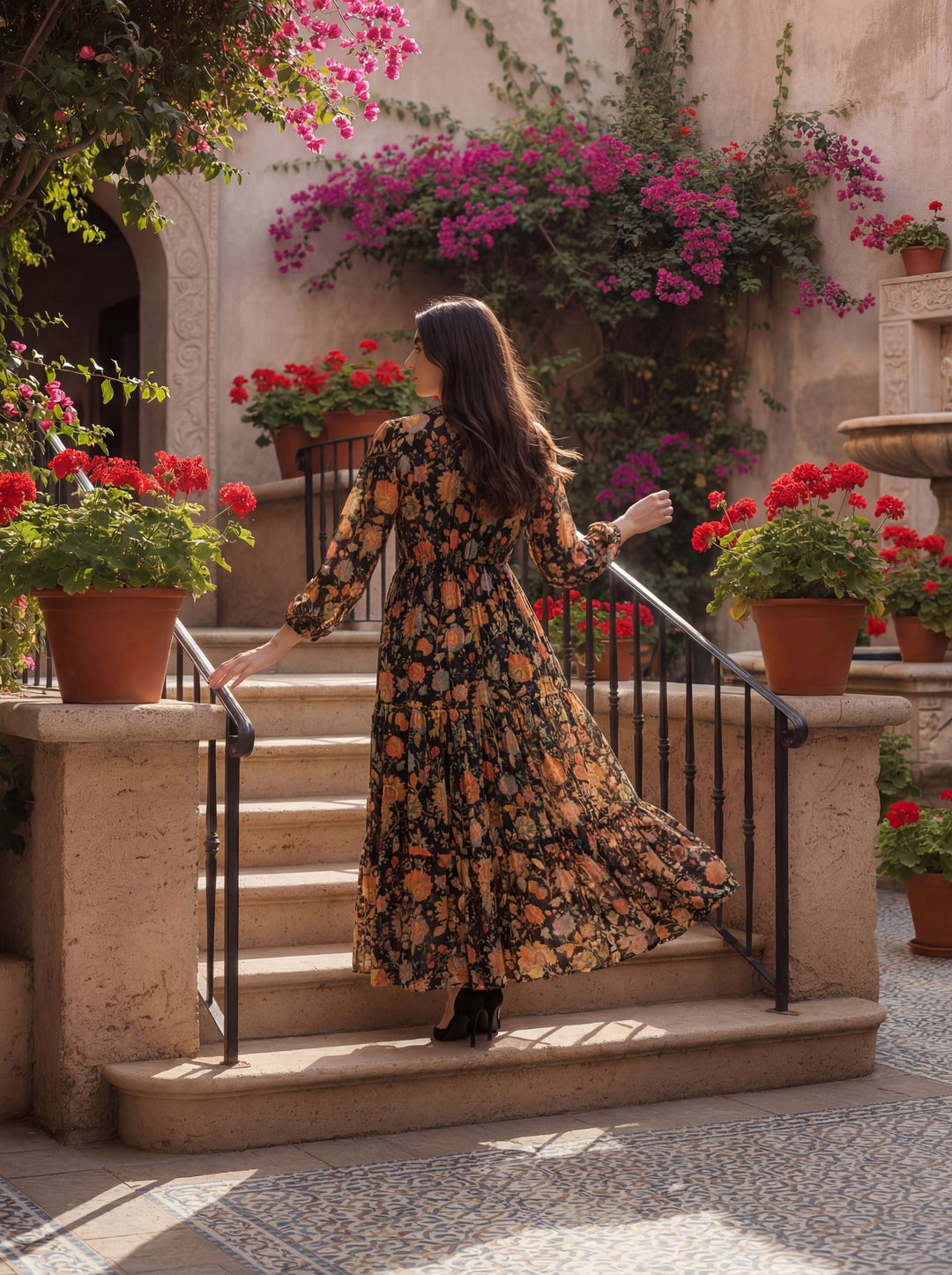 Deep Dream Flow Maxi Dress