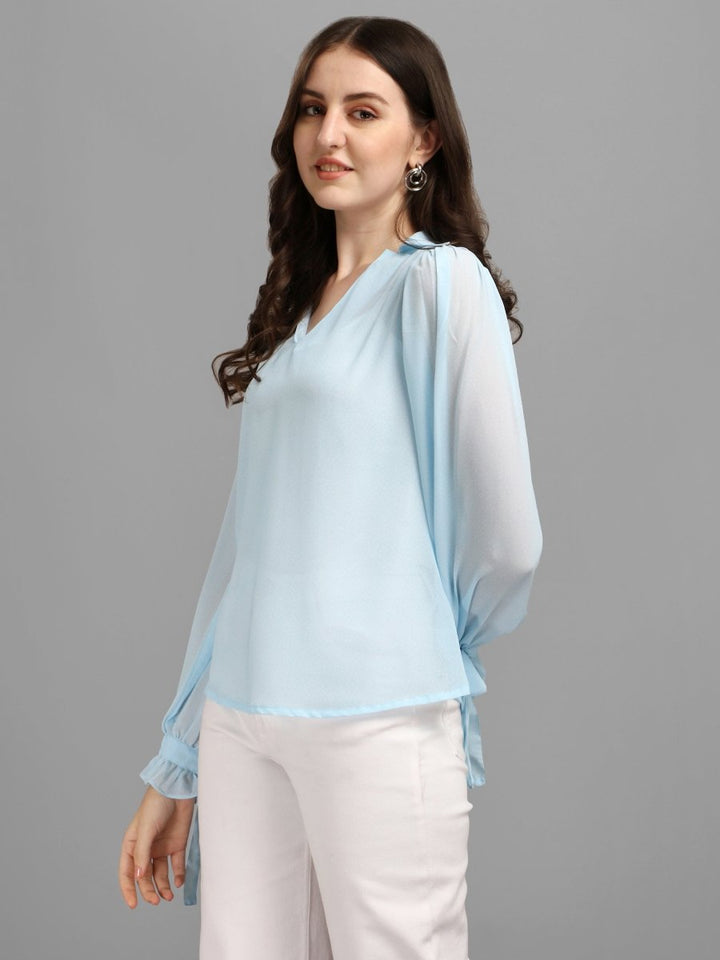 Baby Blue Women's Tops - Masakali.Co®