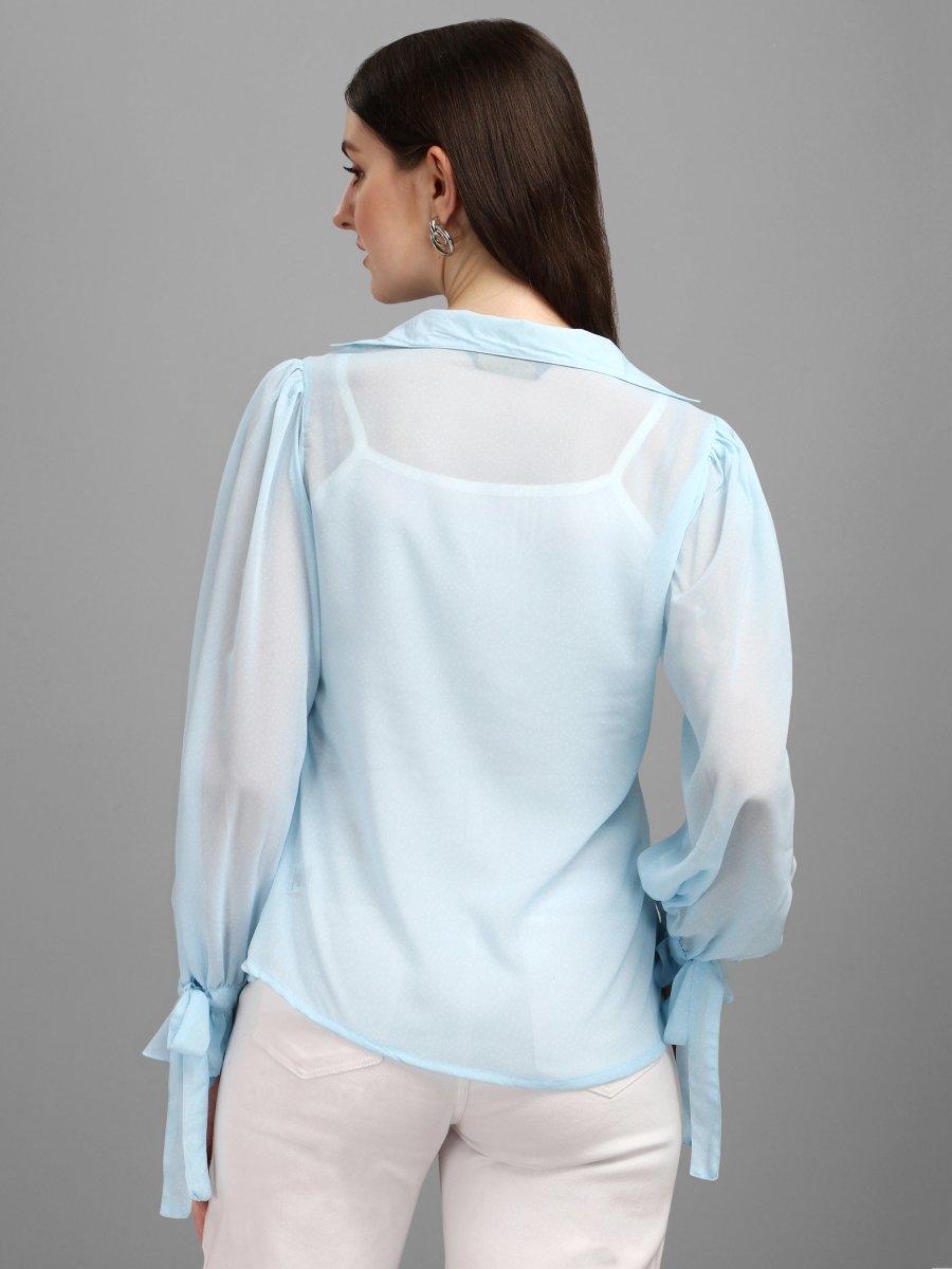 Baby Blue Women's Tops - Masakali.Co®