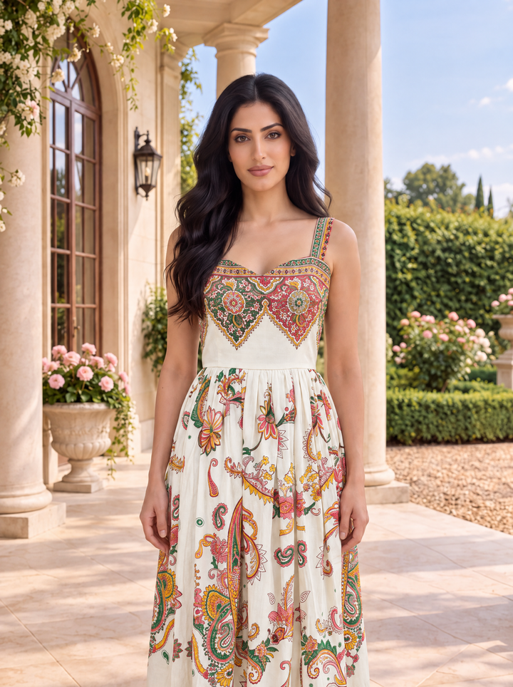 Painted Paisley Maxi Dress