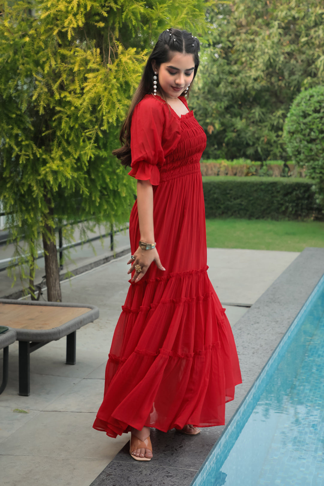 Bloody Red Maxi Dress - Masakali.Co®