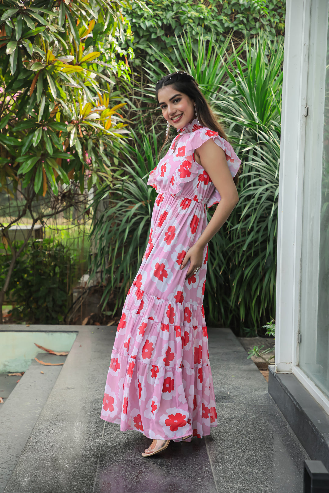 Blossom Pink Floral Maxi Dress - Masakali.Co®