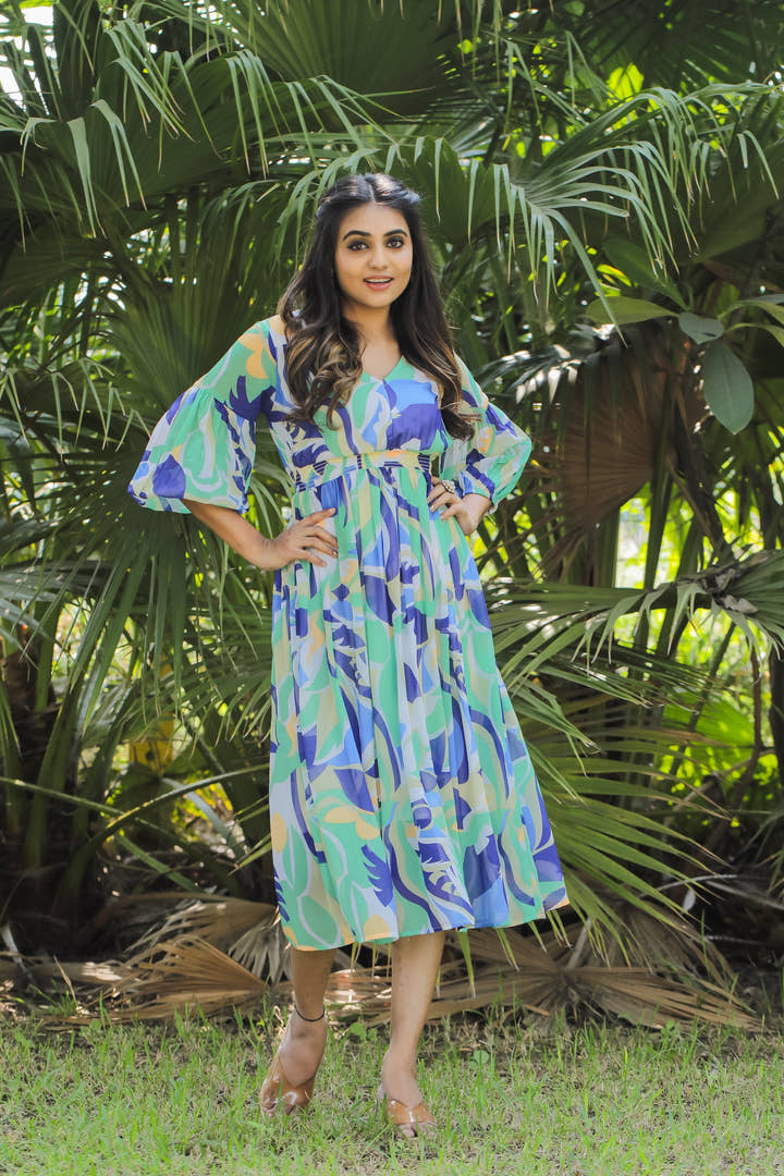Blue Hosta Maxi Dress – Masakali.Co®