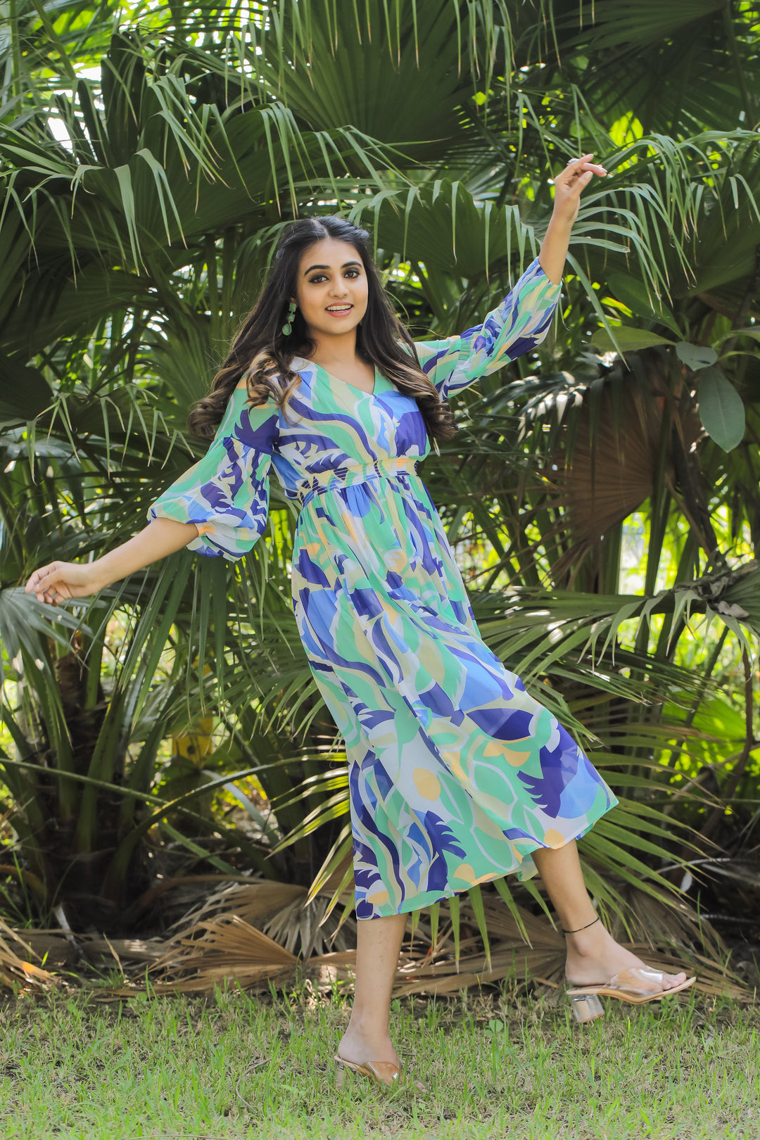 Blue Hosta Maxi Dress - Masakali.Co®