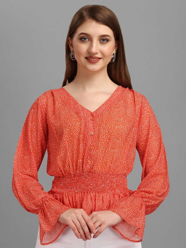 Bright Red Minimal Women's Tops - Masakali.Co®