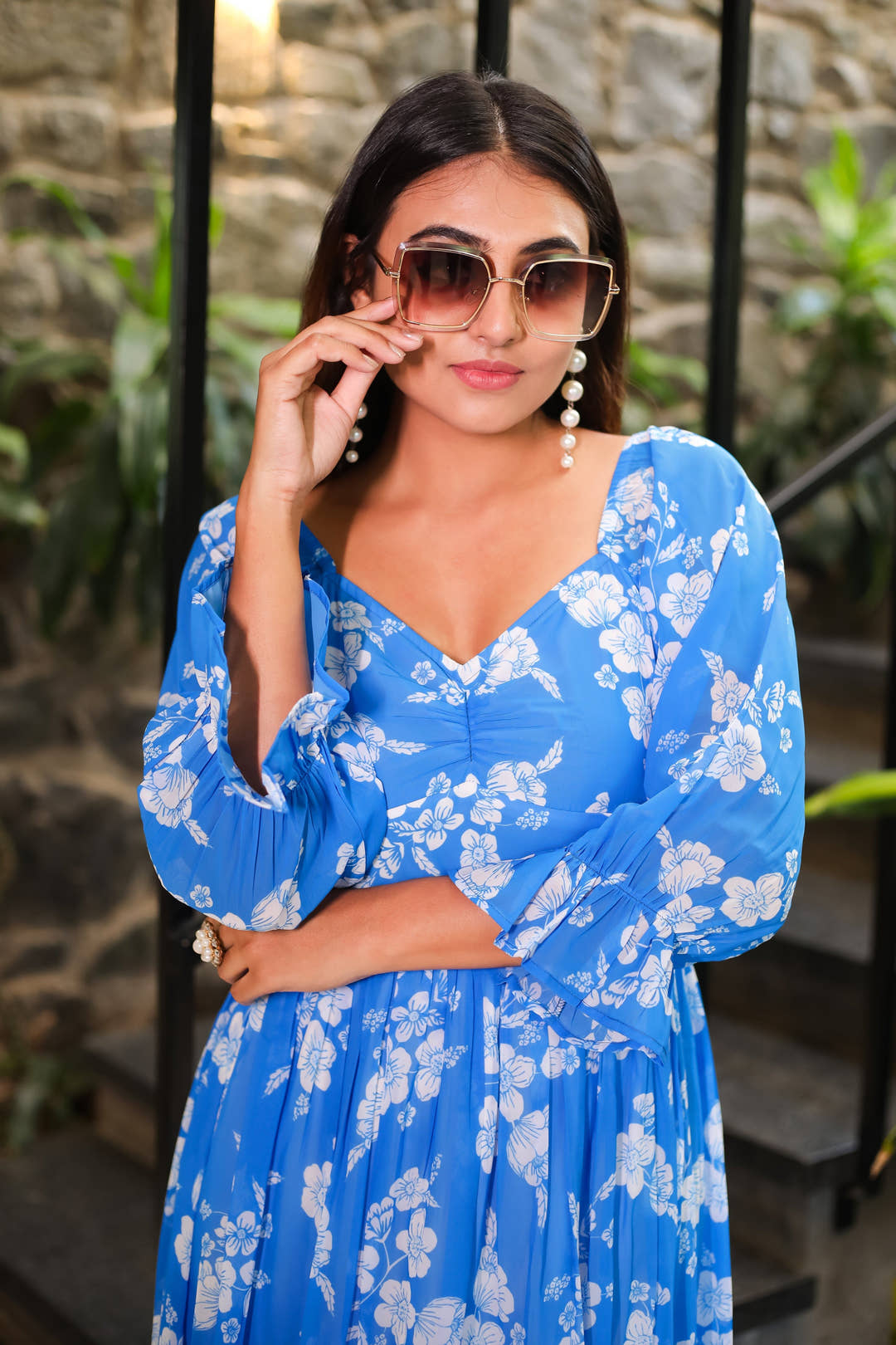 Butterfly Blue Maxi Dress - Masakali.Co®