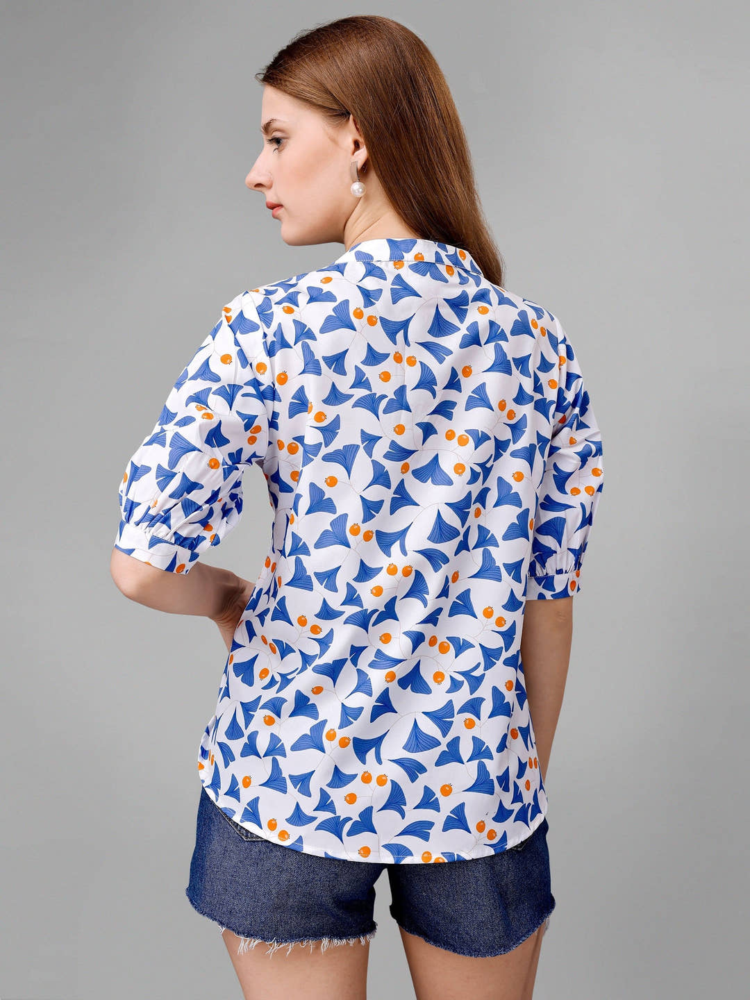 Catskill White Blue Womens Top - Masakali.Co®