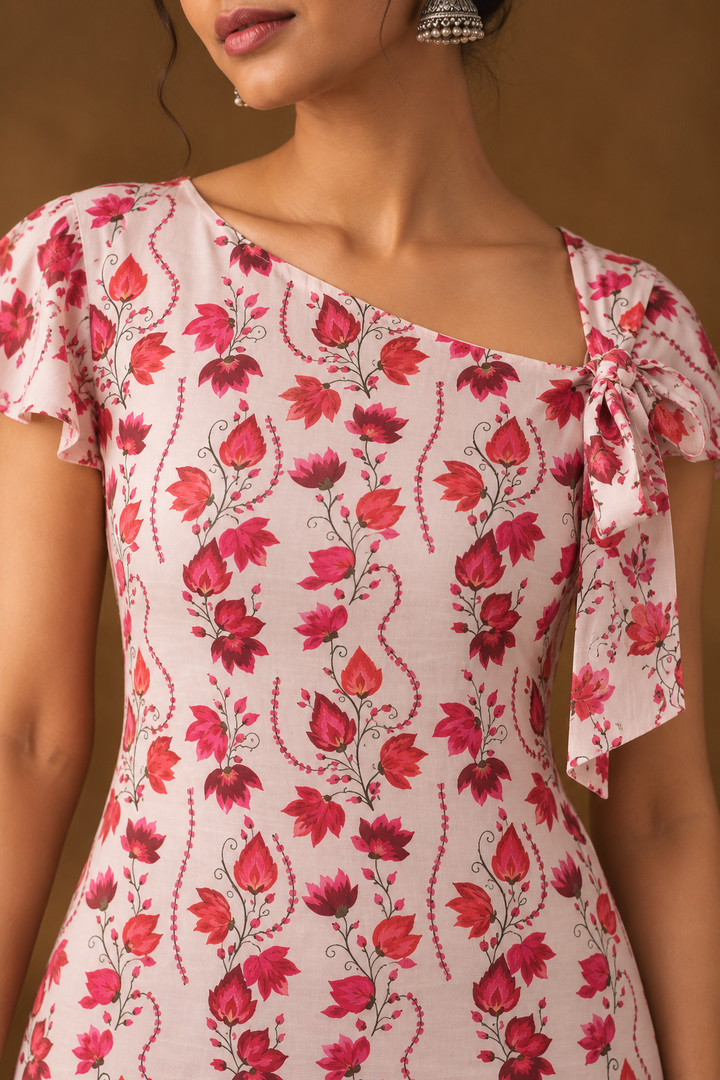 NOVA | Rose Floral Short Kurti